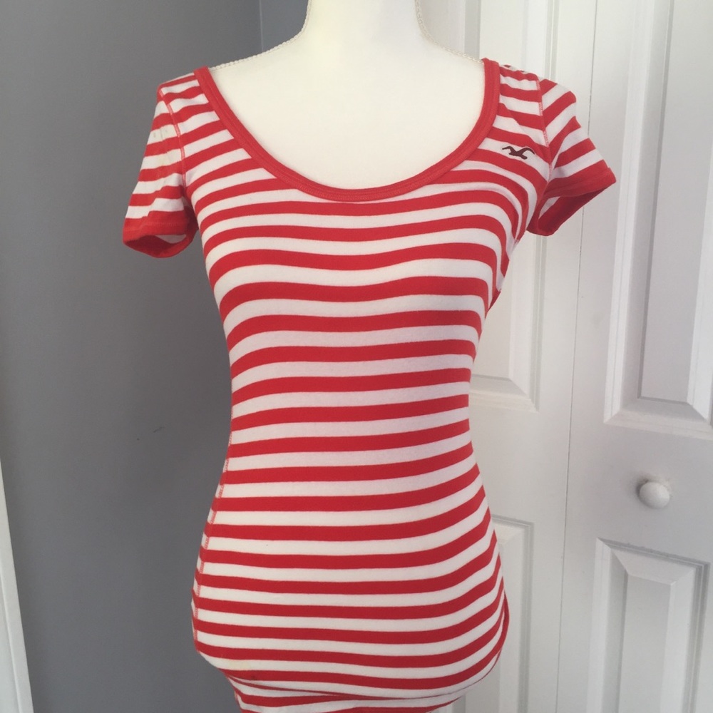Hollister striped shirt sleeved shirt